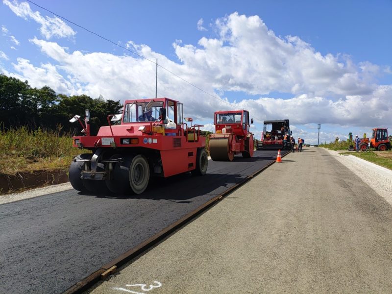 施工中③(上層路盤)