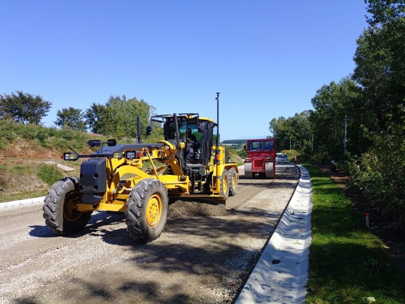 ICT施工中①(下層路盤)